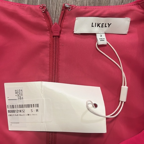 NWT LIKELY Kygo Dress Barbie Barbiecore - Picture 3 of 4